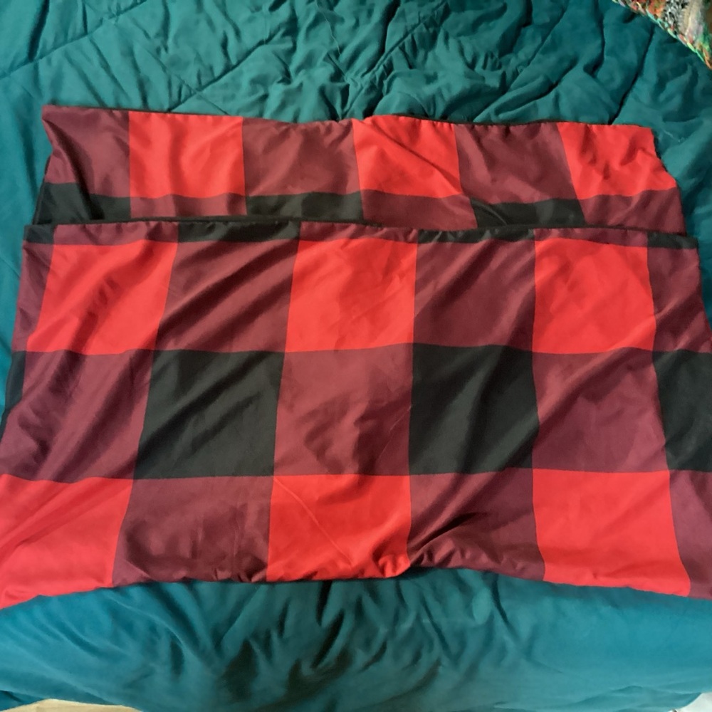 Sweet Home Pillow Shams pair - Buffalo Plaid in King Size